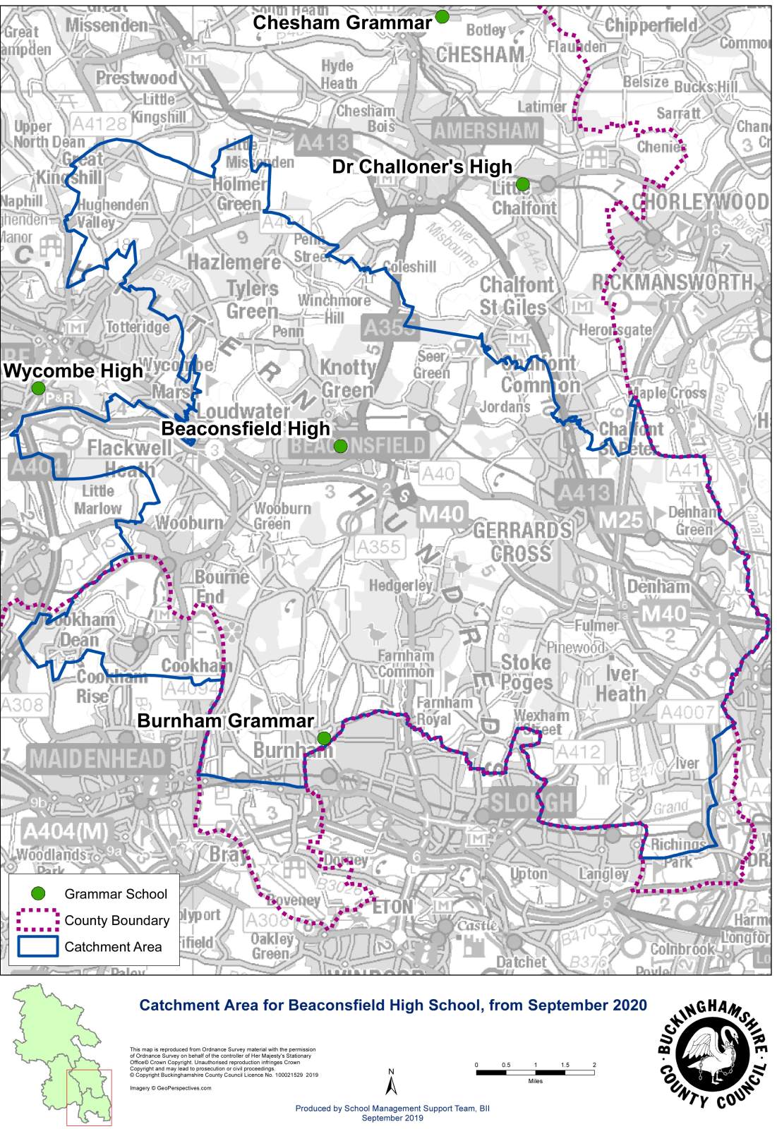 Beaconsfield High Catchment 2020 A3 